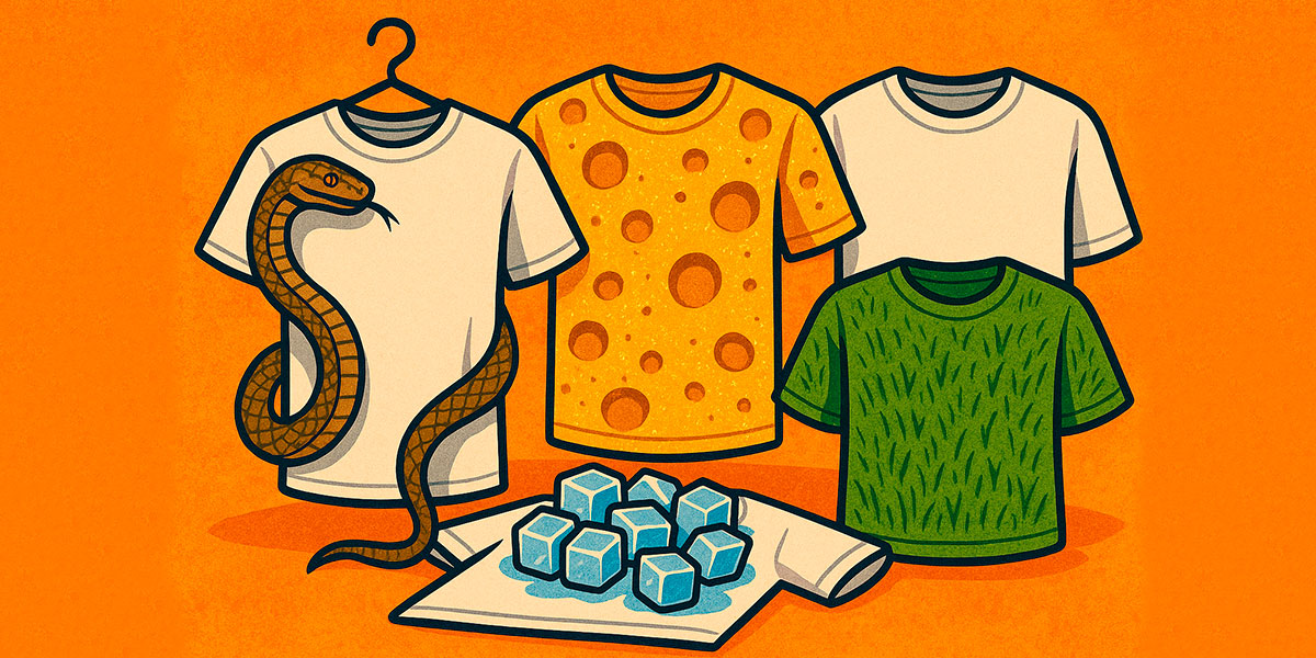 Die seltsamsten Materialien, die jemals für ein T-Shirt verwendet wurden