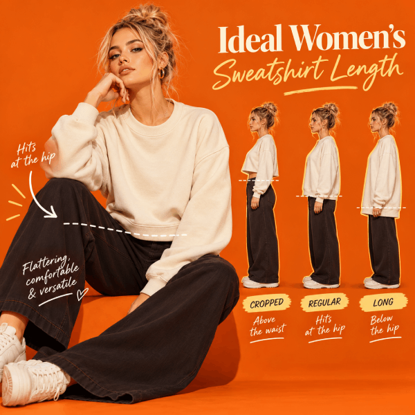 How Long Should a Women’s Sweatshirt Be How Long Should a Women’s Sweatshirt Be Image