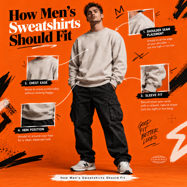 How Should a Men’s Sweatshirt Fit Image