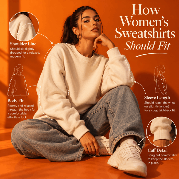 How Should a Women’s Sweatshirt Fit Image