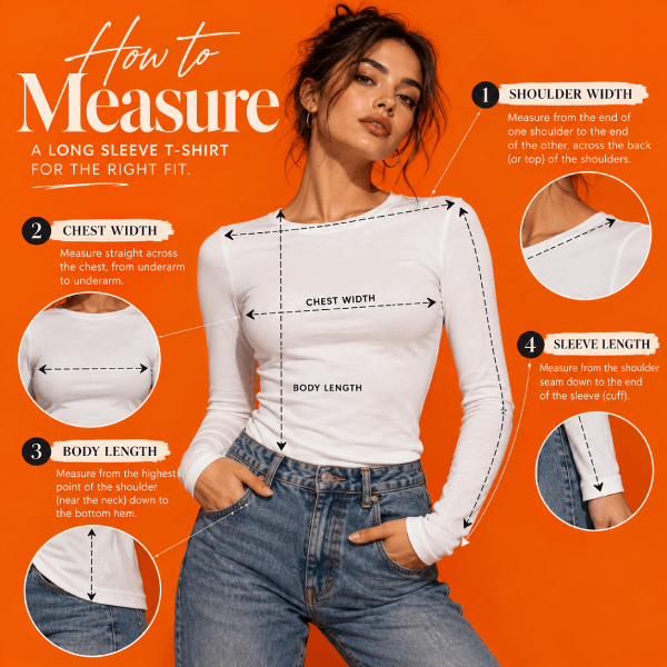 How to Measure a Long Sleeve T-Shirt for the Right Fit How to Measure a Long Sleeve T-Shirt for the Right Fit Image