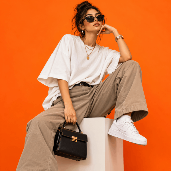 How to Wear an Oversized T-Shirt Without Looking Sloppy How to Wear an Oversized T-Shirt Without Looking Sloppy Image
