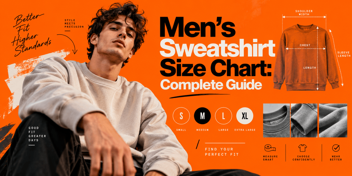 Men’s Sweatshirt Size Chart: Complete Guide Cover Image