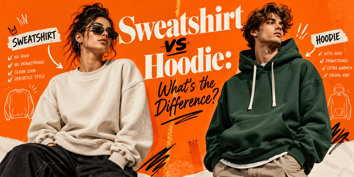 Sweatshirt vs Hoodie: What’s the Difference Cover Sweatshirt vs Hoodie: What’s the Difference Cover Image