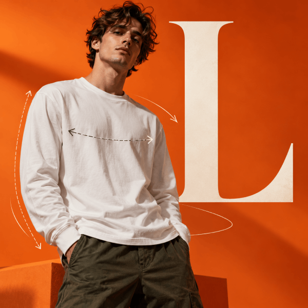 What Size Is a Large Long Sleeve Tee Image