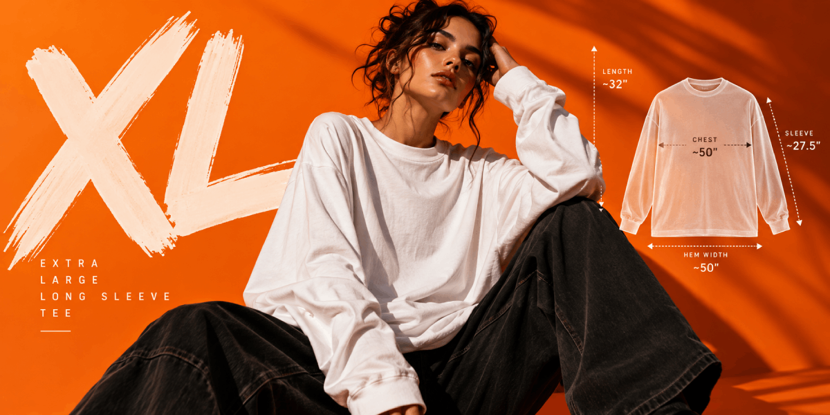 What Size Is an Extra-Large Long Sleeve Tee Cover Image
