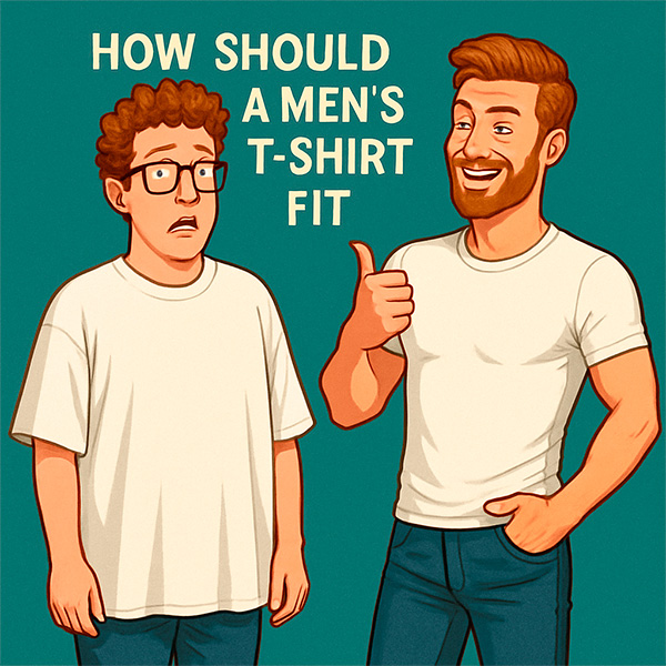 Wie sollte ein Männer-T-Shirt sitzen Bild