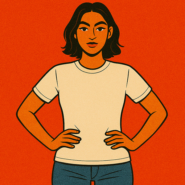Wie sollte ein Frauen-T-Shirt sitzen Bild