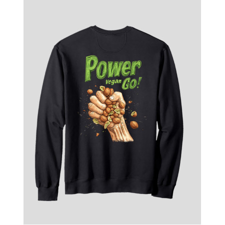 Men's Crewneck Sweatshirt "Power Vegan"
