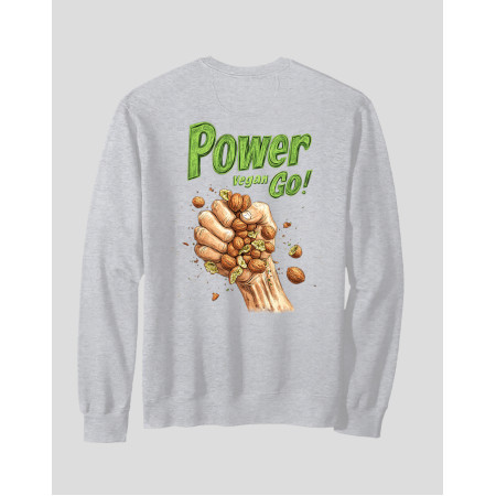 Men's Crewneck Sweatshirt "Power Vegan"