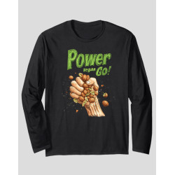Men's Long Sleeve T-shirt "Power Vegan"