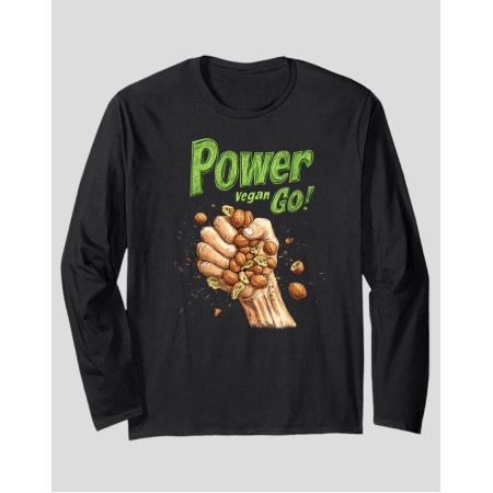 Women's Long Sleeve T-shirt "Power Vegan"