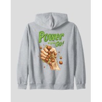 Men's Zip Hoodie "Power Vegan"