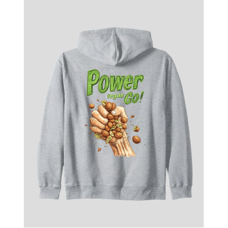 Men's Zip Hoodie "Power Vegan"