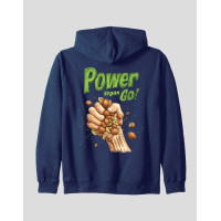 Men's Zip Hoodie "Power Vegan"