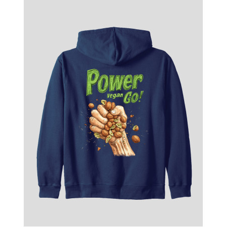 Men's Zip Hoodie "Power Vegan"