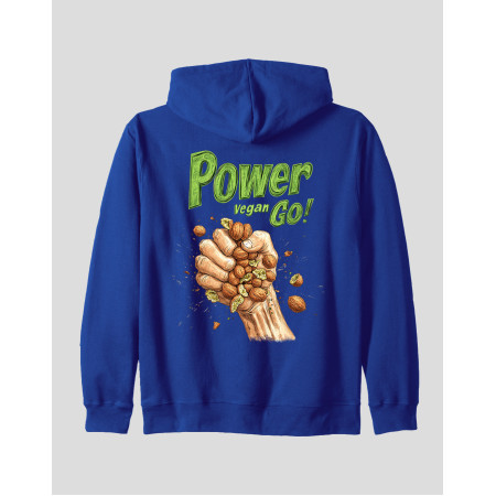 Men's Zip Hoodie "Power Vegan"