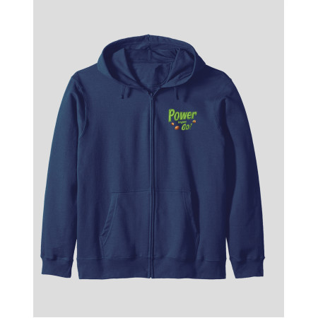 Men's Zip Hoodie "Power Vegan"