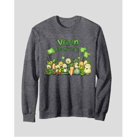 Men's Crewneck Sweatshirt "Vegan Revolution"