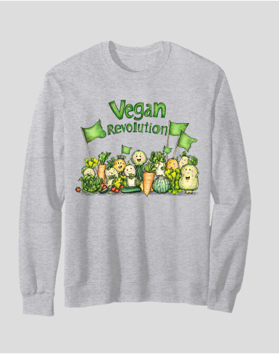 Women's Crewneck Sweatshirt "Vegan Revolution"