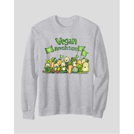 Men's Crewneck Sweatshirt "Vegan Revolution"