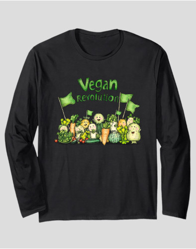Men's Long Sleeve T-shirt "Vegan Revolution"