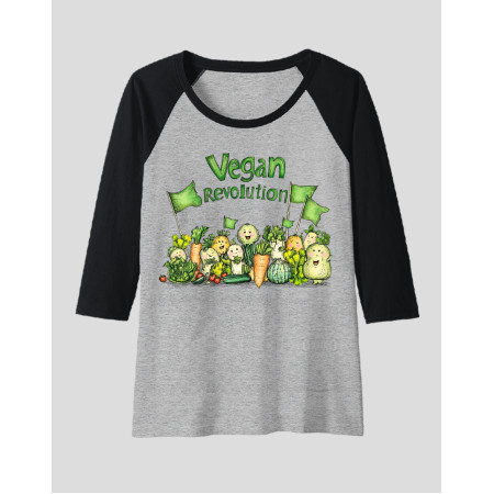 Women's Raglan "Vegan Revolution"