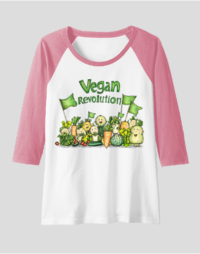 Women's Raglan "Vegan Revolution"