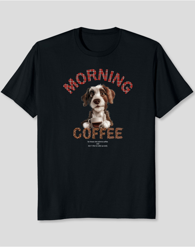 Men's T-Shirt "Morning Coffee Dog"