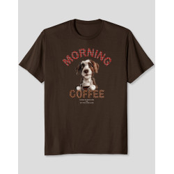 Women's T-Shirt "Morning Coffee Dog"