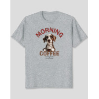 Women's T-Shirt "Morning Coffee Dog"