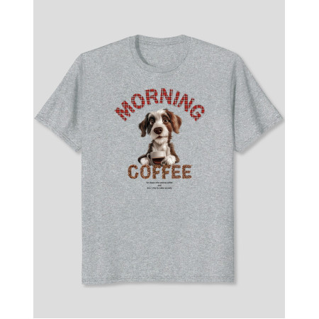 Women's T-Shirt "Morning Coffee Dog"