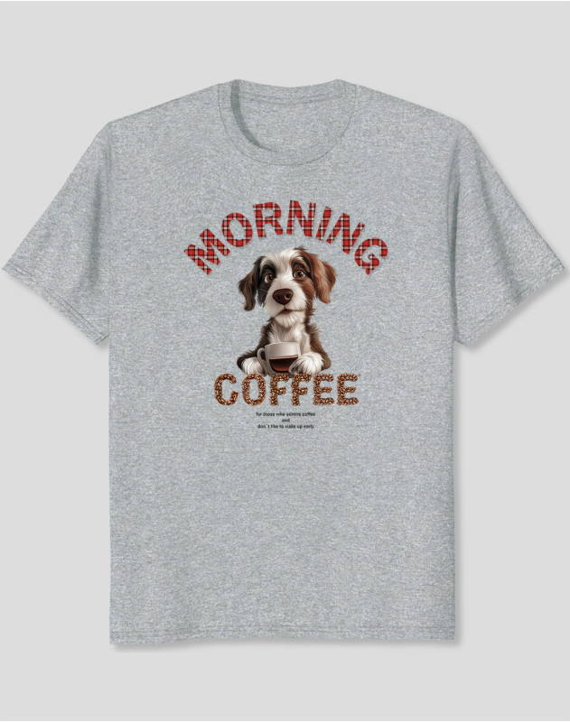 Men's T-Shirt "Morning Coffee Dog"