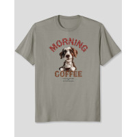 Women's T-Shirt "Morning Coffee Dog"