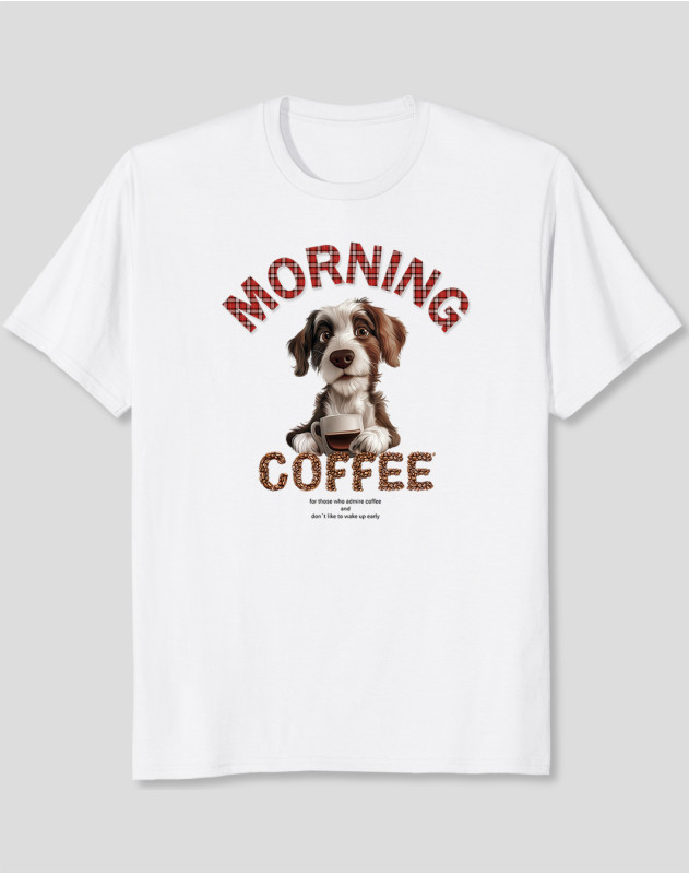 Men's T-Shirt "Morning Coffee Dog"