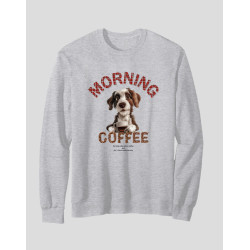 Men's Crewneck Sweatshirt "Morning Coffee Dog"
