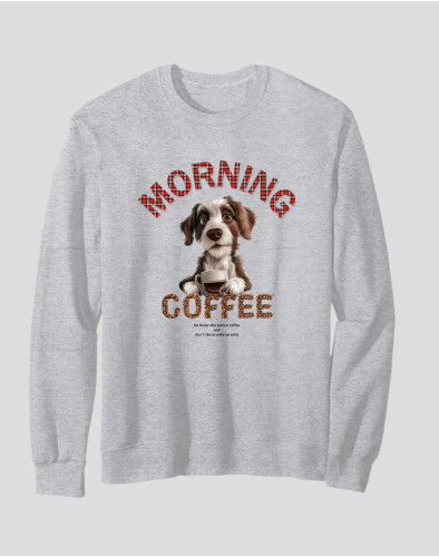 Men's Crewneck Sweatshirt "Morning Coffee Dog"