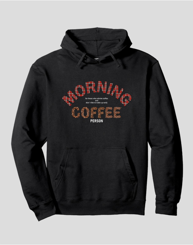 Women's Pullover Hoodie "Morning Coffee Person"