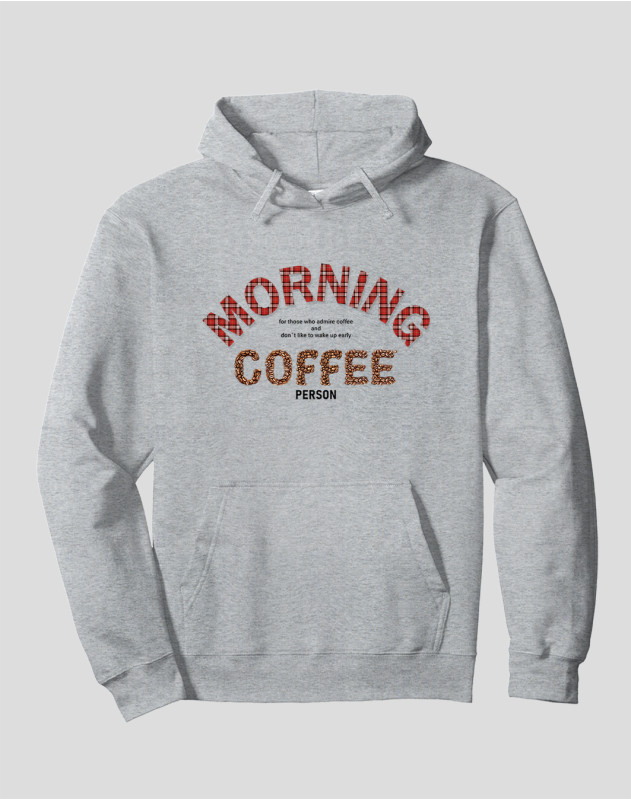 Women's Pullover Hoodie "Morning Coffee Person"