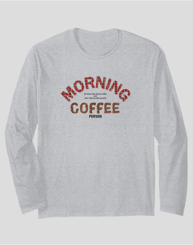 Men's Long Sleeve T-shirt "Morning Coffee Person"