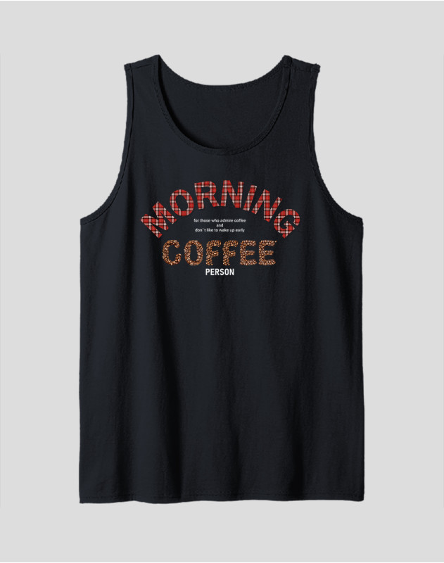Men's Tank Top "Morning Coffee Person"