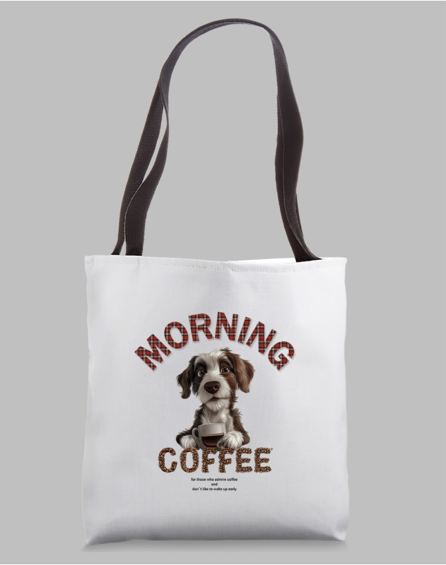 Men's Tote Bag "Morning Coffee Dog"