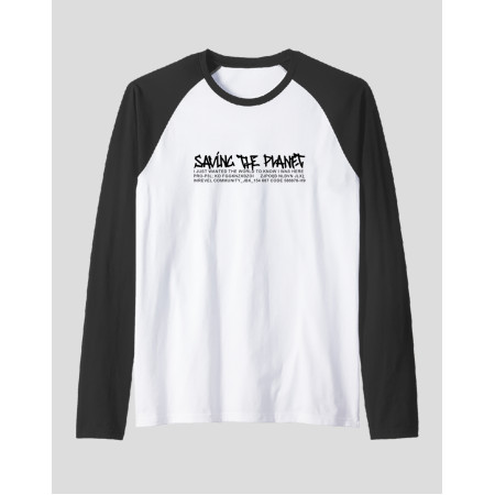 Men's Raglan "Saving The Planet"