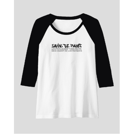 Women's Raglan "Saving The Planet"