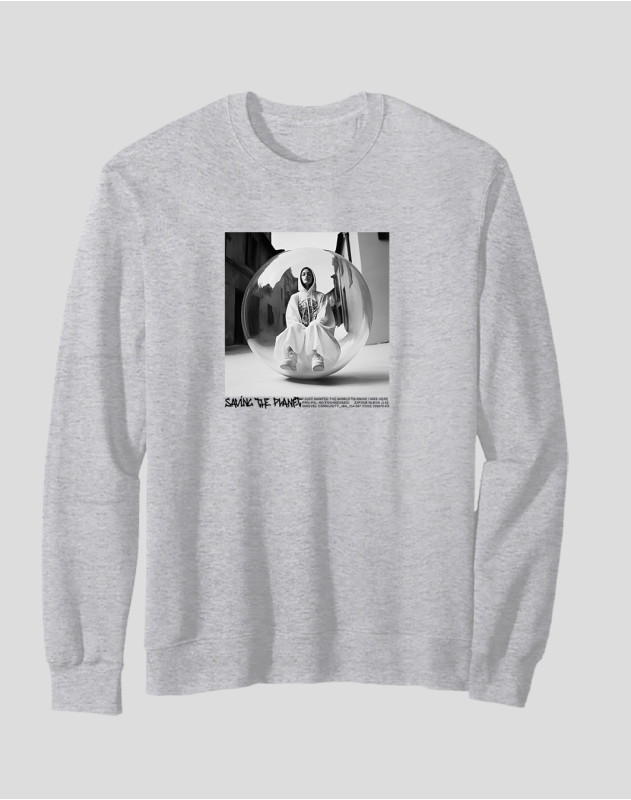 Men's Crewneck Sweatshirt "Saving The Planet"