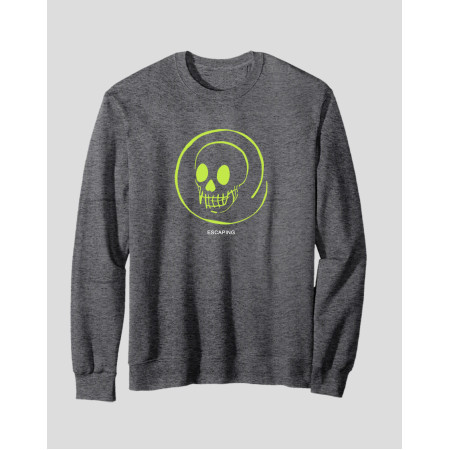 Men's Crewneck Sweatshirt "Yellow Scull"