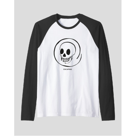 Men's Raglan "Black Skull"