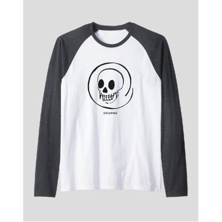 Men's Raglan "Black Skull"