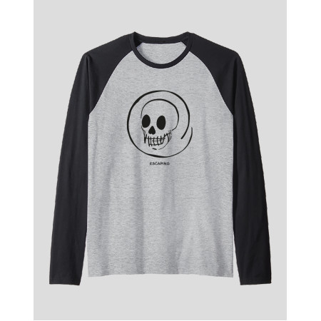 Men's Raglan "Black Skull"