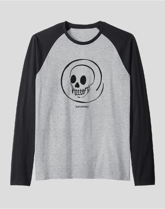 Men's Raglan "Black Skull"